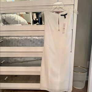 White House Black Market Ivory Midi Dress